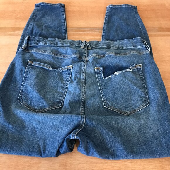 Good American Good Legs Jeans Women 18 Blue High Rise Distressed Stretch 17415 - Picture 1 of 14
